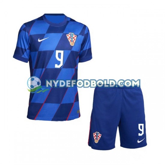 Udebane Trøje Kroatien Andrej Kramaric 9 Euro 2024 K/Æ Børn(+Shorts)