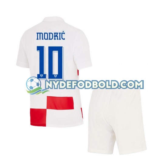 Hjemmebane Trøje Kroatien Luca Modric 10 Euro 2024 K/Æ Børn(+Shorts)