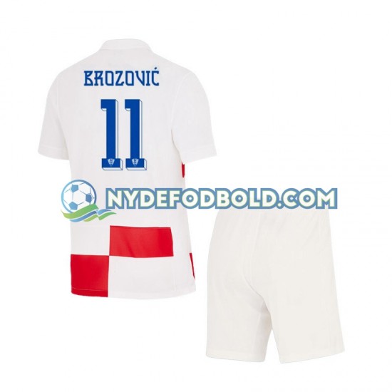 Hjemmebane Trøje Kroatien Marcelo Brozovic 11 Euro 2024 K/Æ Børn(+Shorts)