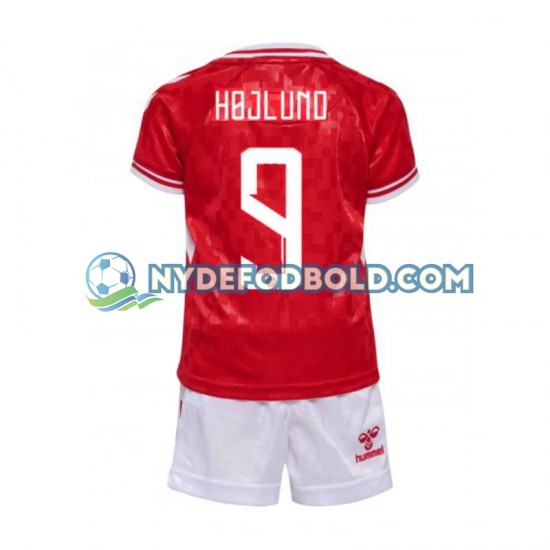 Hjemmebane Trøje Danmark Hojlund 9 Euro 2024 K/Æ Børn(+Shorts)