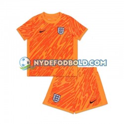 Hjemmebane Trøje England Målmand Orange Euro 2024 K/Æ Børn(+Shorts)