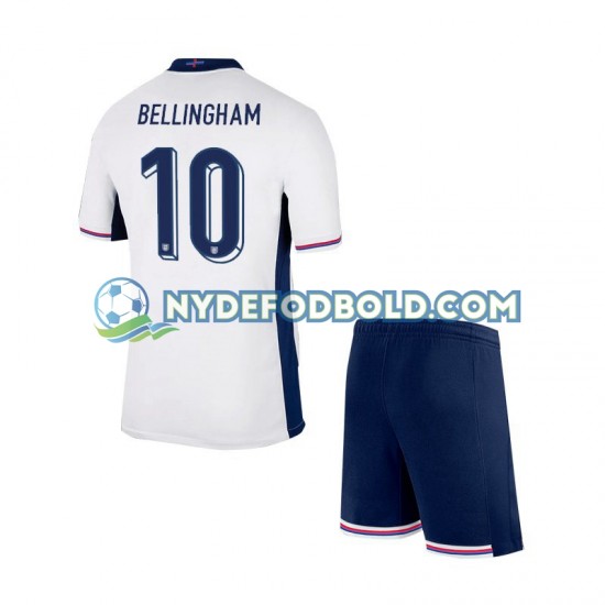 Hjemmebane Trøje England Jude Bellingham 10 Euro 2024 K/Æ Børn(+Shorts)