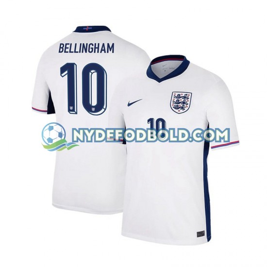 Hjemmebane Trøje England Hvid Jude Bellingham 10 Euro 2024 K/Æ Mænd