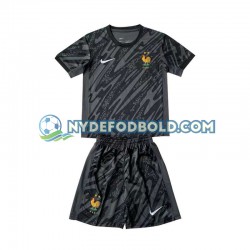 Udebane Trøje Frankrig Målmand Sort Euro 2024 K/Æ Børn(+Shorts)