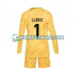 Hjemmebane Trøje Frankrig Målmand Gul Hugo Lloris 1 Euro 2024 L/Æ Børn(+Shorts)