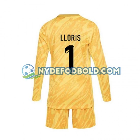 Hjemmebane Trøje Frankrig Målmand Gul Hugo Lloris 1 Euro 2024 L/Æ Børn(+Shorts)