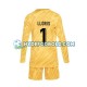 Hjemmebane Trøje Frankrig Målmand Gul Hugo Lloris 1 Euro 2024 L/Æ Børn(+Shorts)
