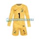 Hjemmebane Trøje Frankrig Målmand Gul Hugo Lloris 1 Euro 2024 L/Æ Børn(+Shorts)