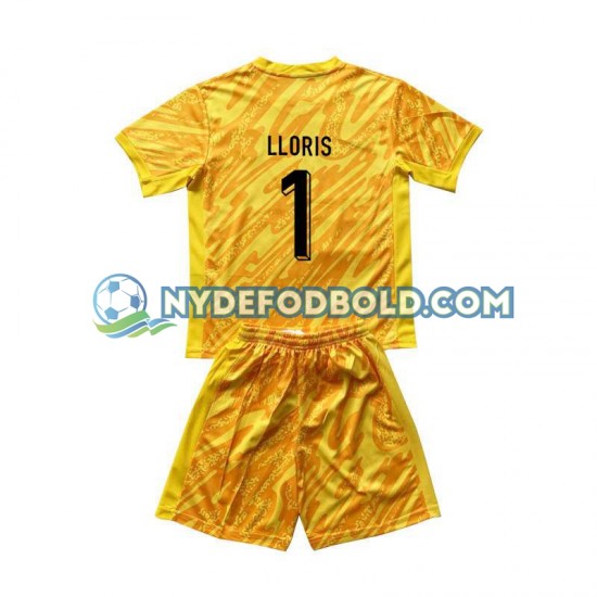 Hjemmebane Trøje Frankrig Målmand Gul Hugo Lloris 1 Euro 2024 K/Æ Børn(+Shorts)