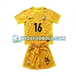 Hjemmebane Trøje Frankrig Målmand Gul Mike Maignan 16 Euro 2024 K/Æ Børn(+Shorts)