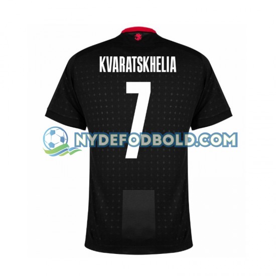 Udebane Trøje Sort Georgia Kvaratskhelia 7 Euro 2024 K/Æ Mænd