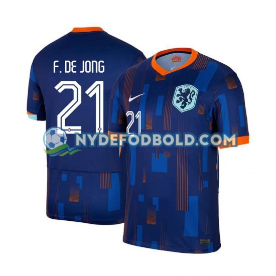 Udebane Trøje Holland Frenkie de Jong 21 Euro 2024 K/Æ Mænd