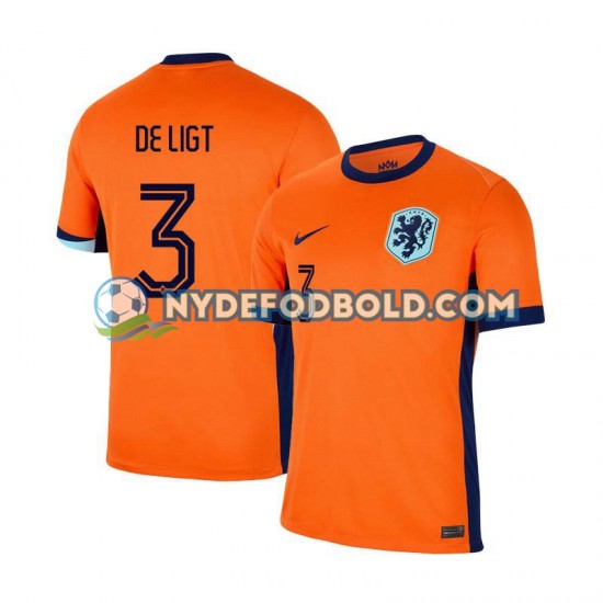 Hjemmebane Trøje Holland Matthijs de Ligt 3 Euro 2024 K/Æ Mænd