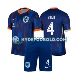 Udebane Trøje Holland Virgil van Dijk 4 Euro 2024 K/Æ Børn(+Shorts)