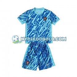 3. Valg Trøje Portugal Målmand Blå Euro 2024 K/Æ Børn(+Shorts)