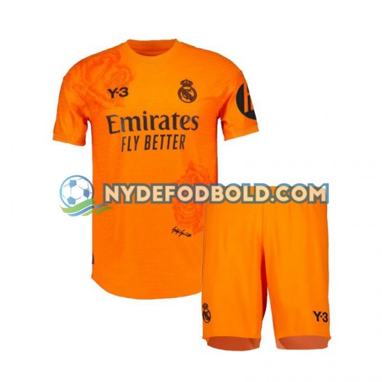 3. Valg Trøje Real Madrid Målmand Orange Y3 2023-2024 K/Æ Børn(+Shorts)