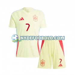 Udebane Trøje Spanien Alvaro Morata 7 Euro 2024 K/Æ Børn(+Shorts)