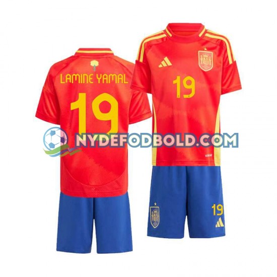 Hjemmebane Trøje Spanien Lamine Yamal 19 Euro 2024 K/Æ Børn(+Shorts)