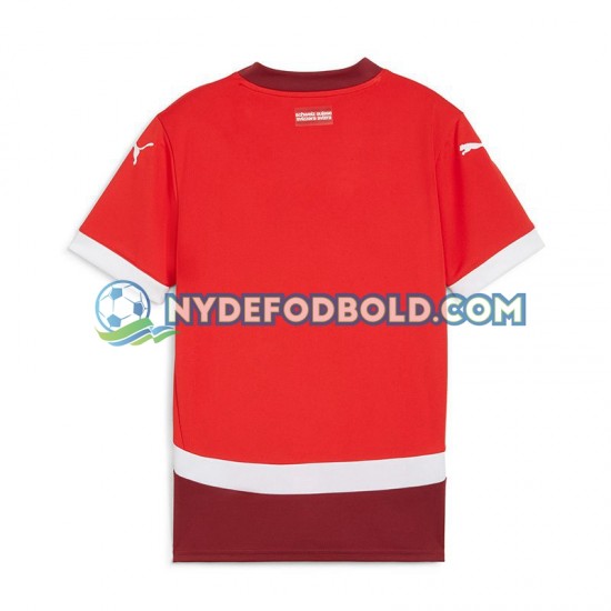 Hjemmebane Trøje Schweiz Rød Euro 2024 K/Æ Mænd