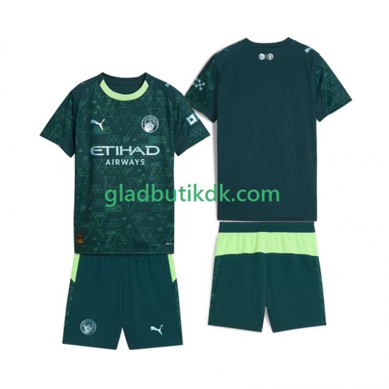 4. Valg Trøje Manchester City 2025-2026 K/Æ Børn(+Shorts)