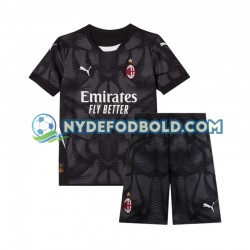 Hjemmebane Trøje AC Milan Målmand Sort 2024-2025 K/Æ Børn(+Shorts)