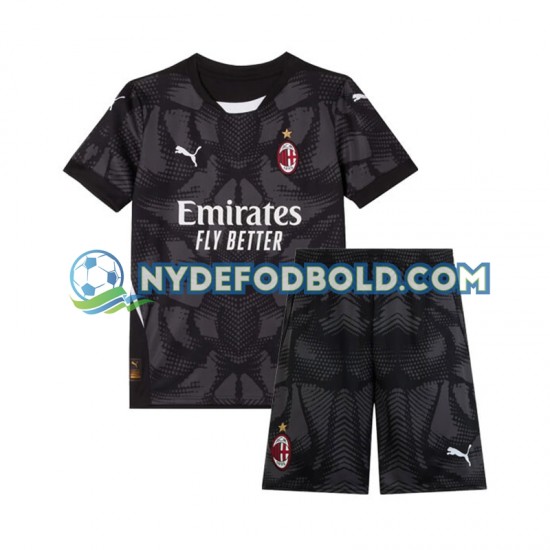 Hjemmebane Trøje AC Milan Målmand Sort 2024-2025 K/Æ Børn(+Shorts)
