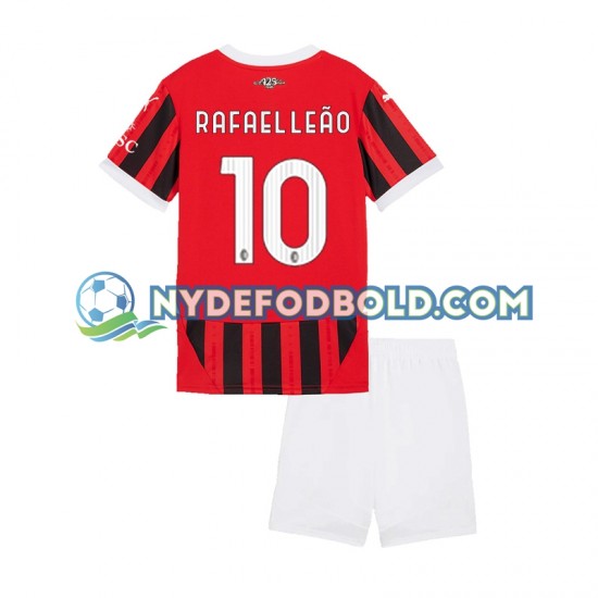Hjemmebane Trøje AC Milan Rafael Leao 10 2024-2025 K/Æ Børn(+Shorts)