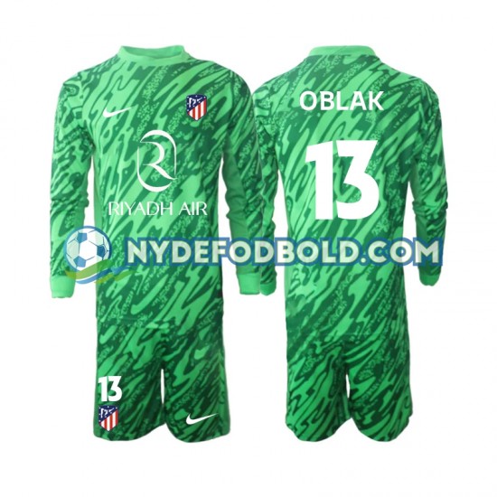 Udebane Trøje Atlético Madrid Målmand Jan Oblak 13 2024-2025 L/Æ Børn(+Shorts)