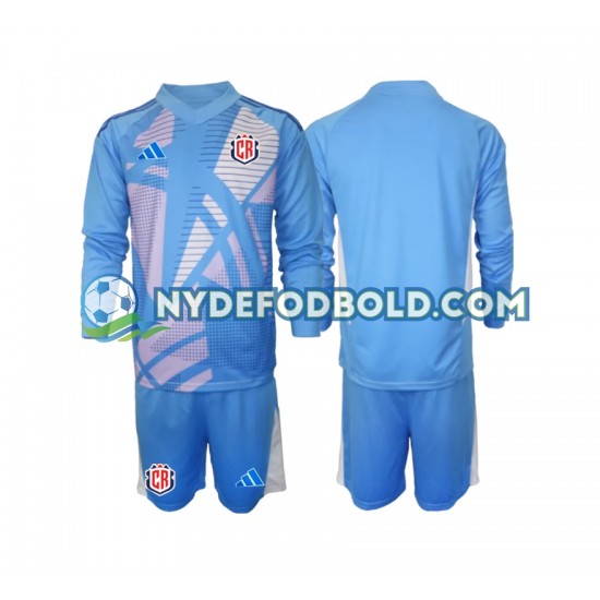 Hjemmebane Trøje Costa Rica Målmand Blå 2024 L/Æ Børn(+Shorts)