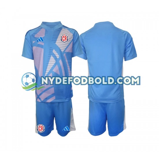 Hjemmebane Trøje Costa Rica Målmand Blå 2024 K/Æ Børn(+Shorts)
