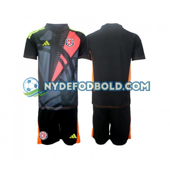 3. Valg Trøje Costa Rica Målmand Sort 2024 K/Æ Børn(+Shorts)