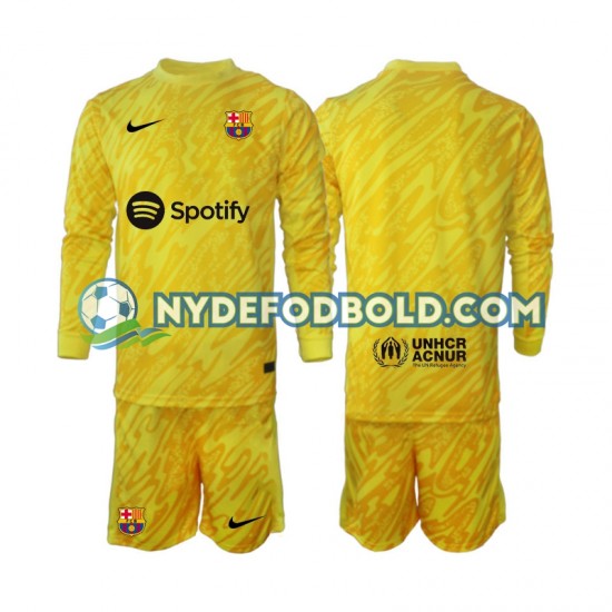 Udebane Trøje FC Barcelona Målmand 2024-2025 L/Æ Børn(+Shorts)