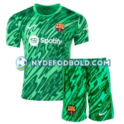 Hjemmebane Trøje FC Barcelona Målmand Grøn 2024-2025 K/Æ Børn(+Shorts)