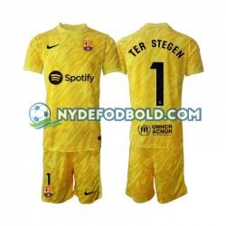 Udebane Trøje FC Barcelona Målmand Ter Stegen 1 2024-2025 K/Æ Børn(+Shorts)