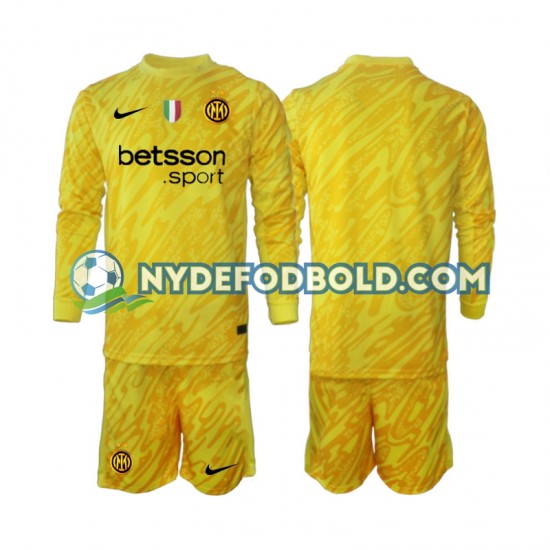 Udebane Trøje Inter Milan Målmand 2024-2025 L/Æ Børn(+Shorts)