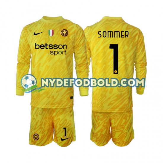 Udebane Trøje Inter Milan Målmand Yann Sommer 1 2024-2025 L/Æ Børn(+Shorts)