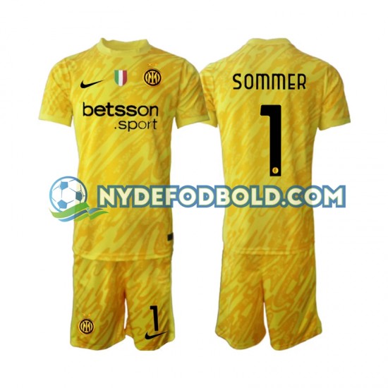 Udebane Trøje Inter Milan Målmand Yann Sommer 1 2024-2025 K/Æ Børn(+Shorts)