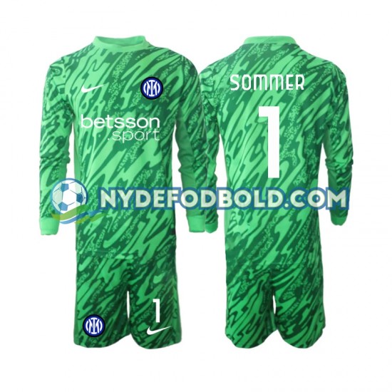 Hjemmebane Trøje Inter Milan Målmand Yann Sommer 1 2024-2025 L/Æ Børn(+Shorts)
