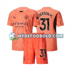 Udebane Trøje Manchester City Målmand Ederson Moraes 31 2024-2025 K/Æ Børn(+Shorts)