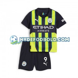 Udebane Trøje Manchester City Haaland 9 2024-2025 K/Æ Børn(+Shorts)