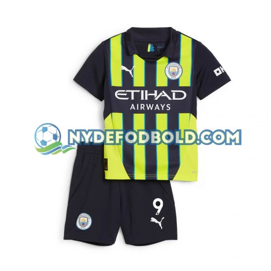 Udebane Trøje Manchester City Haaland 9 2024-2025 K/Æ Børn(+Shorts)