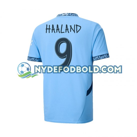 Hjemmebane Trøje Manchester City UCL Font Haaland 9 2024-2025 K/Æ Mænd