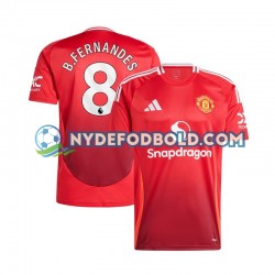 Hjemmebane Trøje Manchester United Rød Bruno Fernandes 8 2024-2025 K/Æ Mænd