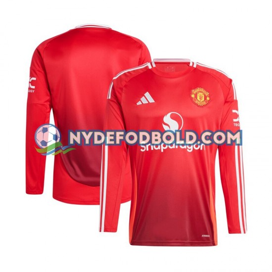 Hjemmebane Trøje Manchester United Rød 2024-2025 L/Æ Mænd