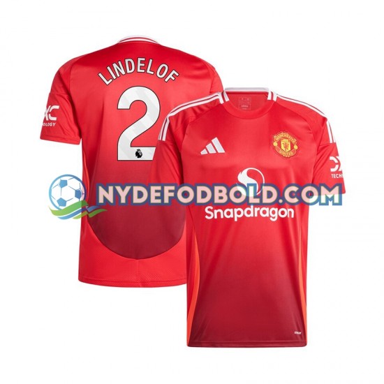 Hjemmebane Trøje Manchester United Rød Victor Lindelof 2 2024-2025 K/Æ Mænd