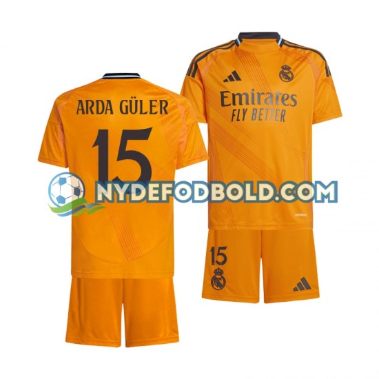 Udebane Trøje Real Madrid Arda Guler 15 2024-2025 K/Æ Børn(+Shorts)