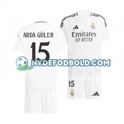 Hjemmebane Trøje Real Madrid Arda Guler 15 2024-2025 K/Æ Børn(+Shorts)