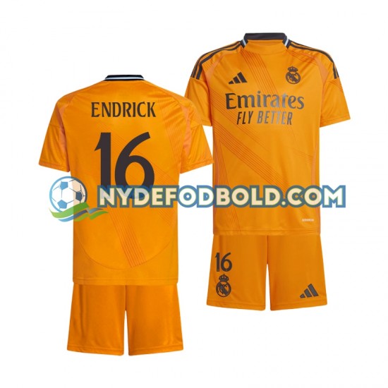 Udebane Trøje Real Madrid ENDRICK 16 2024-2025 K/Æ Børn(+Shorts)