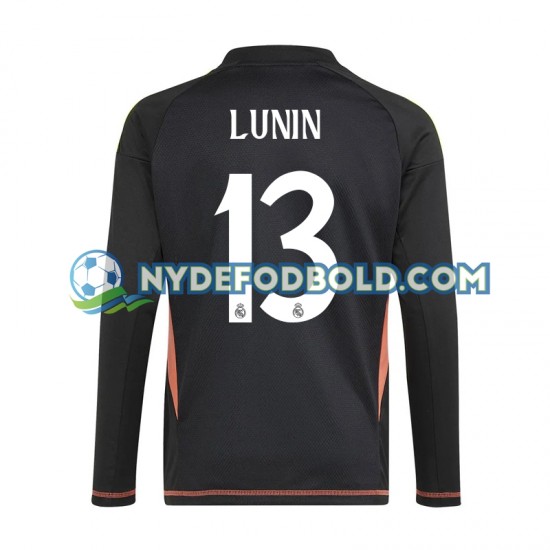 Udebane Trøje Real Madrid Målmand Blå Andriy Lunin 13 2024-2025 L/Æ Mænd