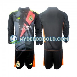 Udebane Trøje Real Madrid Målmand Sort 2024-2025 L/Æ Børn(+Shorts)